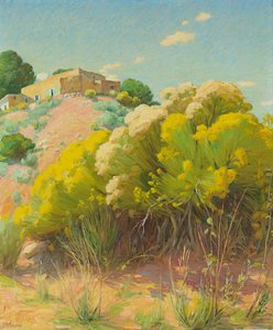 Taos Studio door Joseph Henry Sharp