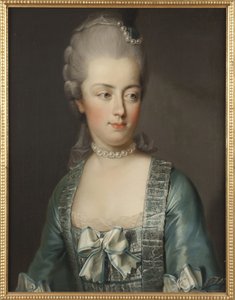 Portret van Aartshertogin Marie Antoinette van Oostenrijk (1755-1793), Koningin van de Fransen door Joseph Hickel