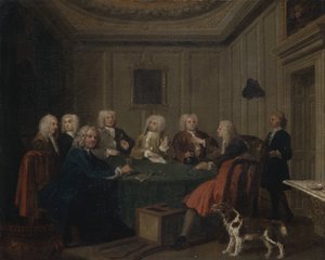 Een Club van Heren, ca. 1730 door Joseph Highmore