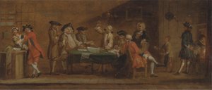 Figuren in een taverne of koffiehuis door Joseph Highmore