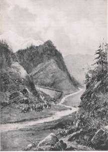 Afghanistan: De mars van de Kabul kolom naar Khandahar, augustus 1880, illustratie uit British Battles on Land and Sea, 1915