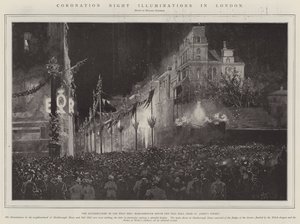 Kroningsnachtverlichting in Londen