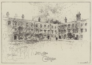 Jesus College, Cambridge door Joseph Holland Tringham