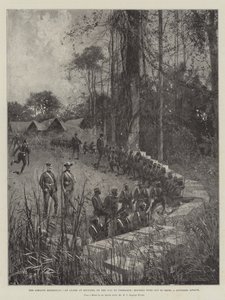 De Ashanti-expeditie, een alarm bij Ejuvassi, op weg naar Coomassie, Houssas rukken uit om een vermeende aanval af te weren door Joseph Holland Tringham