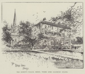 Het bisschoppelijk paleis, Derry, waar Lord Salisbury verbleef door Joseph Holland Tringham