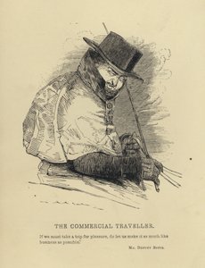 Kenny Meadows: De Handelsreiziger (gravure) door Joseph Kenny (after) Meadows