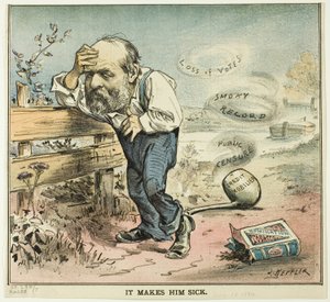 Het maakt hem ziek, van Puck door Joseph Keppler