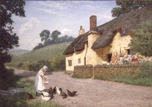 Een Cottage in Devonshire door Joseph Kirkpatrick