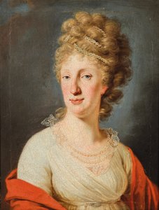 Keizerin Maria Theresia (1772-1807), portret met parelketting