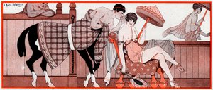 Wat was, in de Olympische periode, Le Prix de Diane - De Jockeys Tip - illustratie uit la Vie Parisienne, 1927