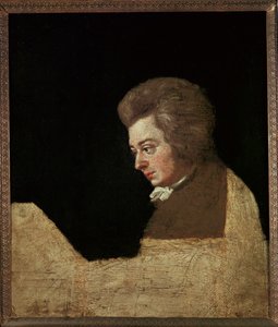 Wolfgang Amadeus Mozart ... (olieverf op doek) door Joseph Lange