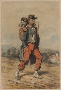 Soldaat met Hond, 1853