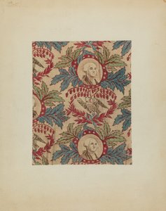 Historische bedrukte textiel, ca. 1940 door Joseph Lubrano