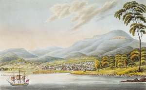 Uitzicht op Hobart Town, 1824