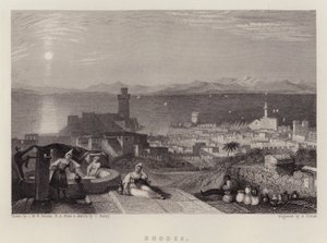 Rhodos door Joseph Mallord William (after) Turner