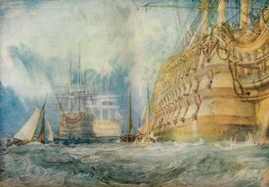 Een Eerste Rang die voorraden inneemt, 1818 door Joseph Mallord William Turner