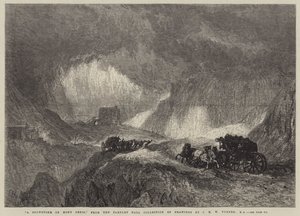 Een Sneeuwstorm op Mont Cenis door Joseph Mallord William Turner