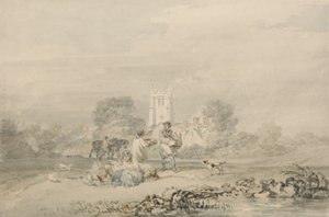 Herfst Zaaien van het Graan, c.1794 door Joseph Mallord William Turner
