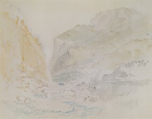 Blauwe Stroom, St. Gothard door Joseph Mallord William Turner