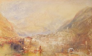 Brunnen vanaf het Meer van Luzern, 1845