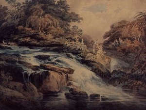Waterval bij Hampton Court door Joseph Mallord William Turner