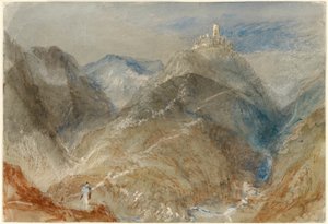 Kasteel op Hoogte nabij Genève door Joseph Mallord William Turner