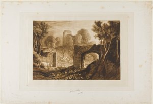 Oostpoort, Winchelsea, plaat 67 uit Liber Studiorum door Joseph Mallord William Turner