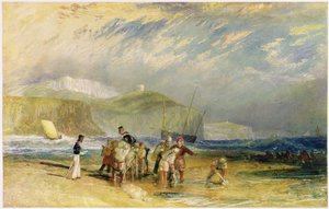 Haven van Folkestone en kust naar Devon, ca.1830 door Joseph Mallord William Turner