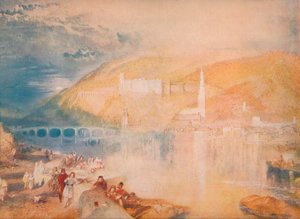 Heidelberg-Zonsondergang, ca. 1840, 1918