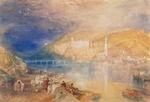 Heidelberg: Zonsondergang, c.1840-42 door Joseph Mallord William Turner