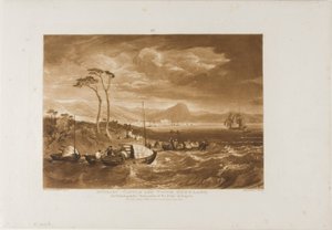 Inverary Kasteel en Stad, plaat 65 uit Liber Studiorum door Joseph Mallord William Turner