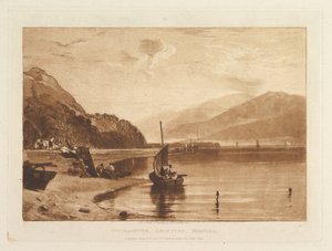 Inverary Pier, Loch Fyne, Ochtend Liber Studiorum, deel VII, blad 35 door Joseph Mallord William Turner