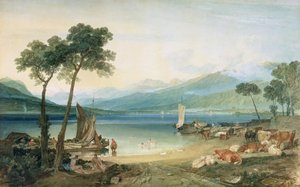 Meer van Genève en Mont Blanc