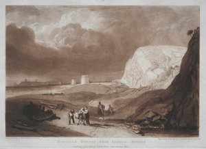 Martello-torens, nabij Bexhill, Sussex door Joseph Mallord William Turner