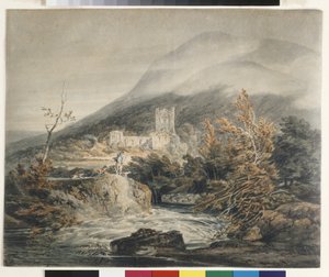 Llanthony Abbey, Monmouthshire door Joseph Mallord William Turner