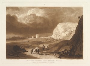 Martellotorens bij Bexhill, Sussex Liber Studiorum, deel VII, plaat 34, juni 1811 door Joseph Mallord William Turner