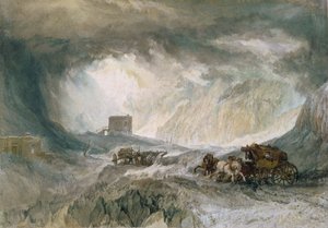 Sneeuwstorm, Mont Cenis door Joseph Mallord William Turner