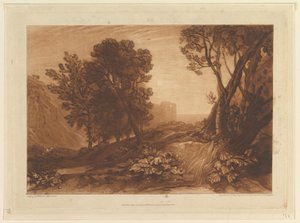 Eenzaamheid, of De Lezende Magdalena Liber Studiorum, deel XI, plaat 53, 12 mei 1814 door Joseph Mallord William Turner