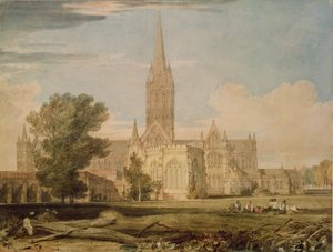 Zuidelijk aanzicht van de kathedraal van Salisbury, 1797-98 door Joseph Mallord William Turner