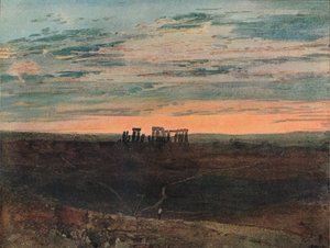 Stonehenge: Zonsondergang, 1909 door Joseph Mallord William Turner
