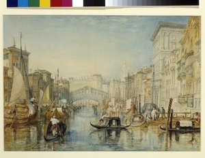 Venetië, de Rialto door Joseph Mallord William Turner
