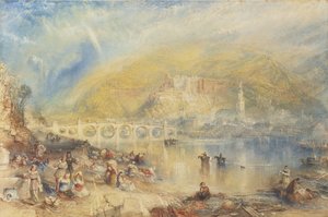 Uitzicht op Heidelberg met een regenboog door Joseph Mallord William Turner
