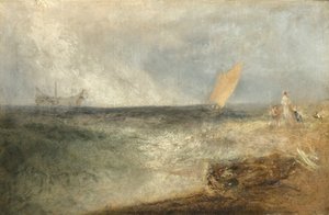 Uitzicht op Margate, avond, ca. 1840 door Joseph Mallord William Turner