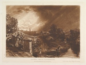Waterkers Verzamelaars, Rails Head Ferry Brug, Twickenham Liber Studiorum, deel, 1 januari 1819 door Joseph Mallord William Turner