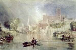 Worcester Kathedraal en Rivier Severn door Joseph Mallord William Turner