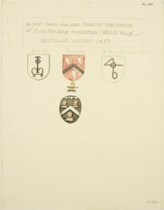 Wapenschilden op het graf van Framton 1357 door Joseph Manning