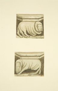 Vier trussen in het noordportaal van St Mary Redcliffe door Joseph Manning
