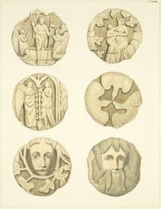 Gewelfstenen (knoppen) in het plafond van de Redcliffe Church