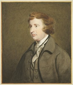 Portret in het Mansion House, Queen Square, van Edmund Burke door Joseph Manning