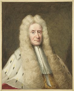 Portret in het Mansion House, Queen Square, van Sir Michael Forster door Joseph Manning